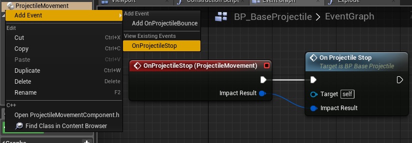 onprojectilestopevent