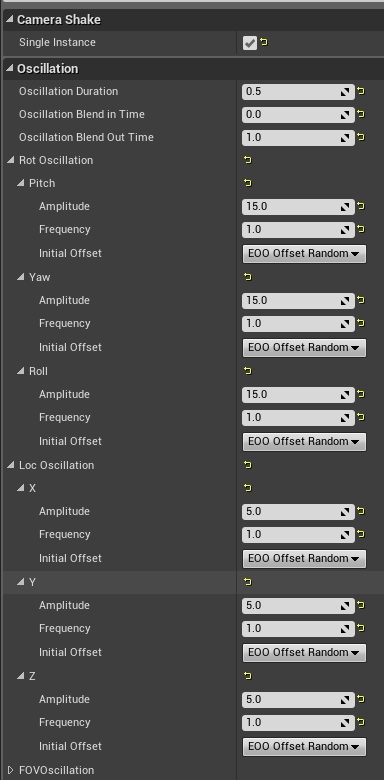 shakesettings